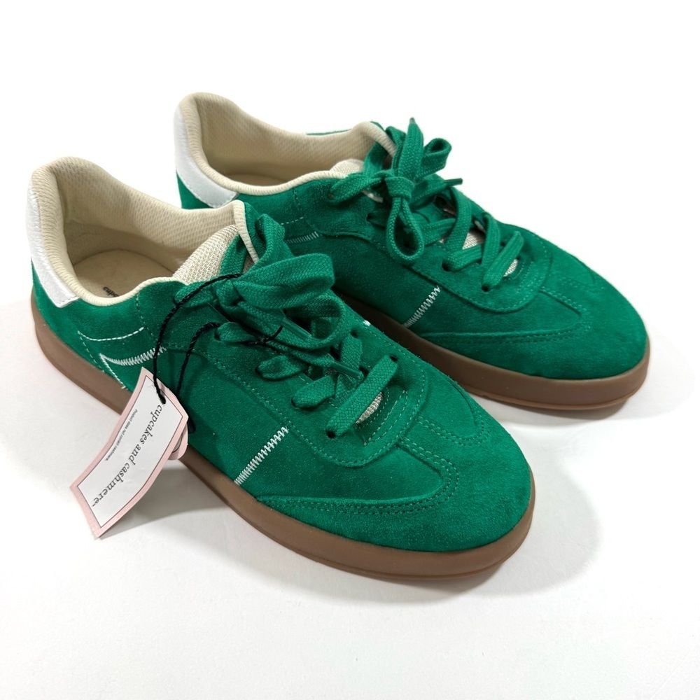 New Cupcakes And Cashmere Suede Sneakers Shoes Green - Picture 10 of 10
